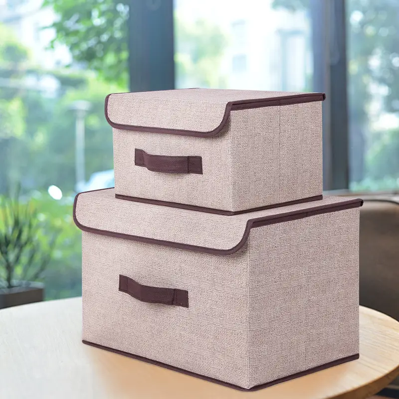 Green Foldable Storage Boxes Set of 2 - Image 8