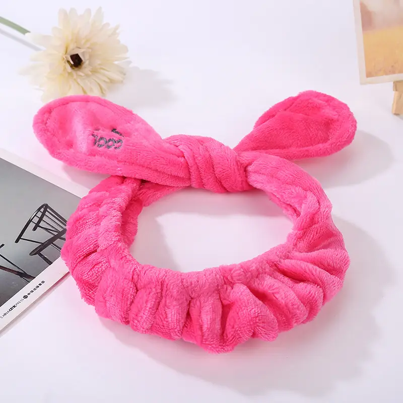 Pink Rabbit Ear Hairband for Women - Image 5