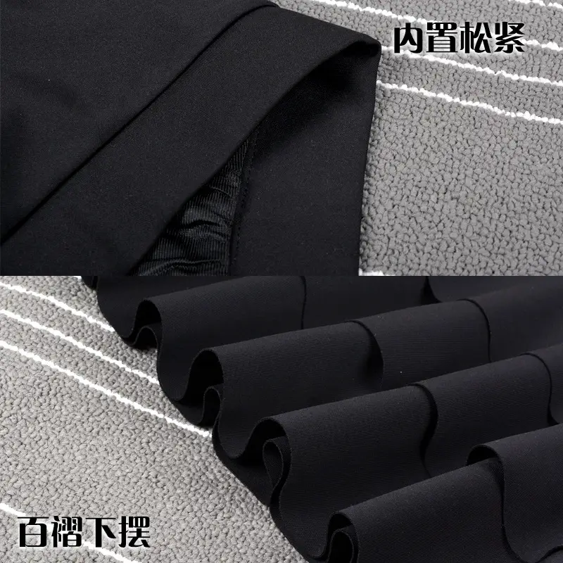 Black Three Layer High Waist Skirt Large Size - Image 6
