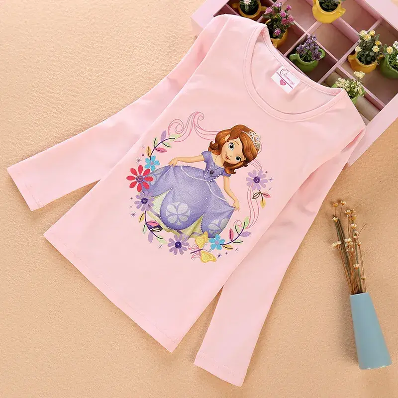 Children's T-Shirt Sophia Print White Long Sleeve