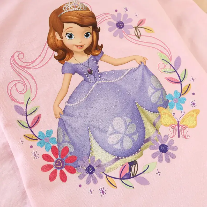 Children's T-Shirt Sophia Print White Long Sleeve