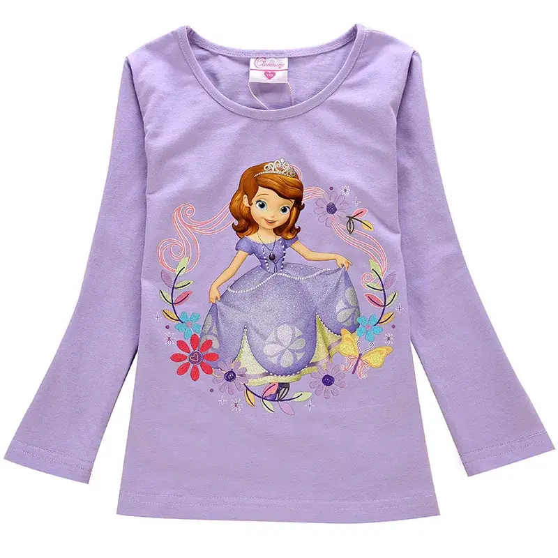 Children's T-Shirt Sophia Print White Long Sleeve