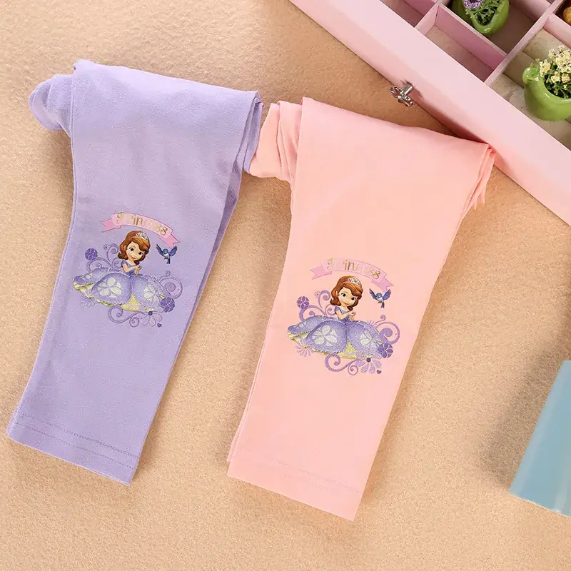 Girls Cotton Leggings Spring Autumn Pack of 2 - Image 17