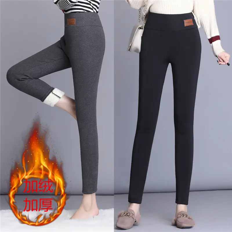 Women's Plus Size Velvet Leggings Warm Outerwear