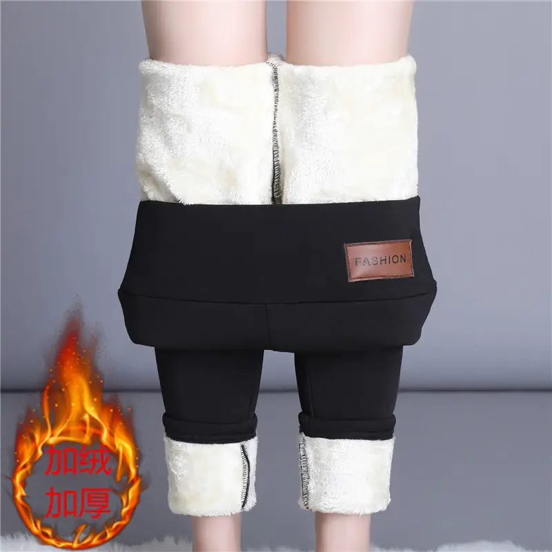 Women's Plus Size Velvet Leggings Warm Outerwear