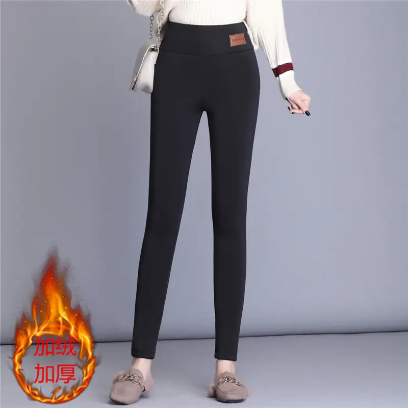 Women's Plus Size Velvet Leggings Warm Outerwear