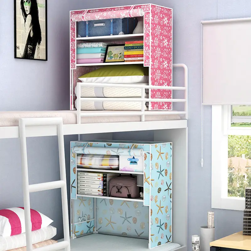 Simple Bed Mini Wardrobe for Dormitory & College Students