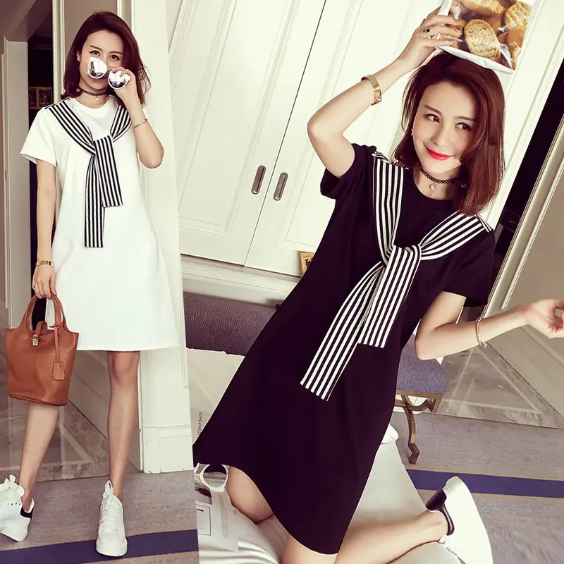 2022 Korean Style Women's T-Shirt Bottoming Shirt Set - Image 3