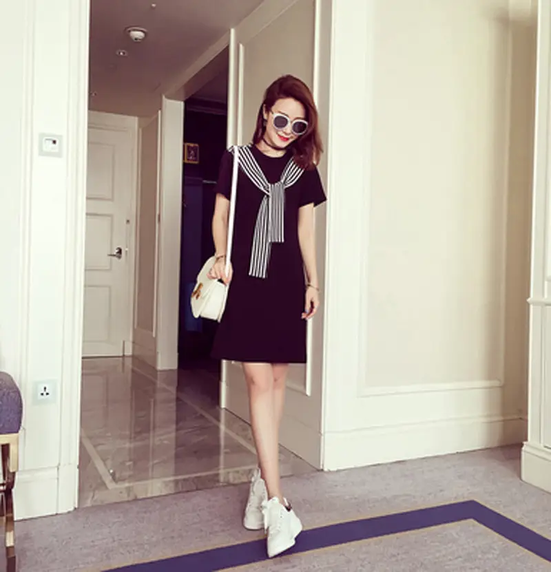 2022 Korean Style Women's T-Shirt Bottoming Shirt Set - Image 6