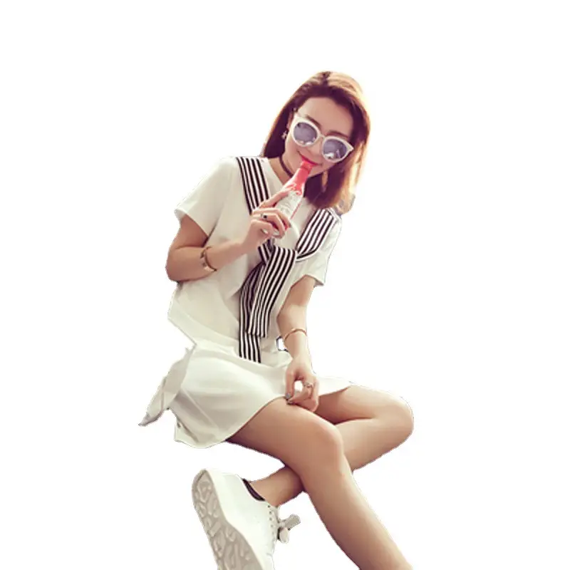 2022 Korean Style Women's T-Shirt Bottoming Shirt Set - Image 7