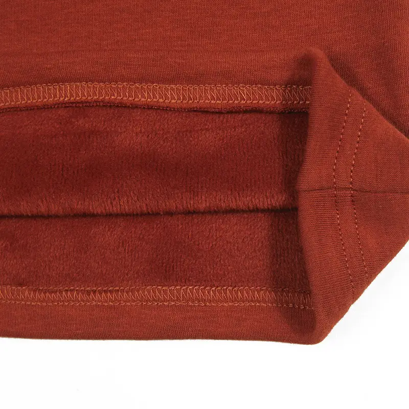 Bi Meng Men's Fat Guy Chubby Fleece Lined V-Neck Shirt - Image 5