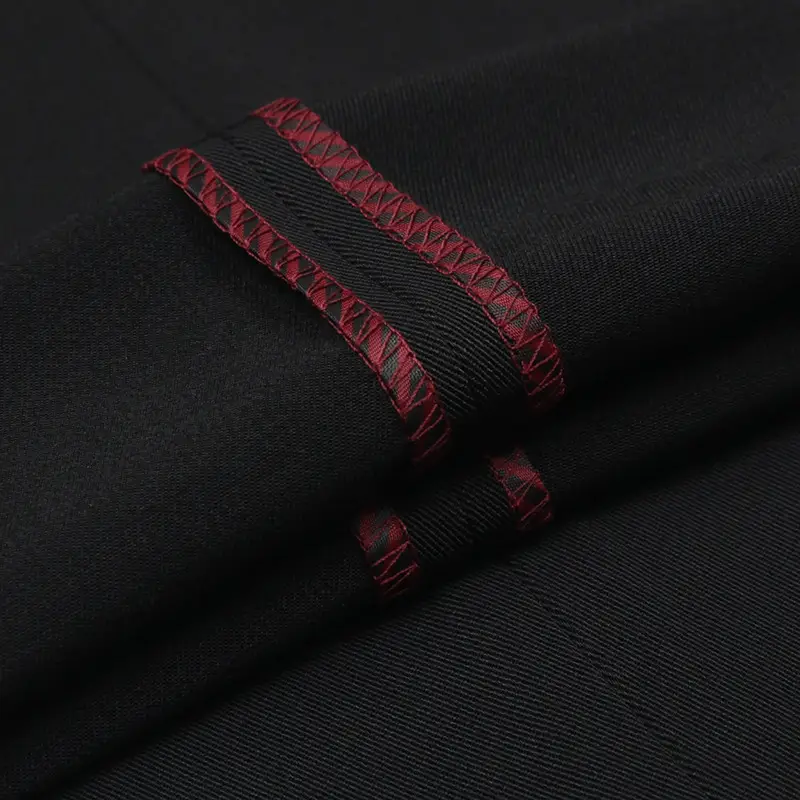 Men's Grey High Waist Loose Suit Pants Business Formal