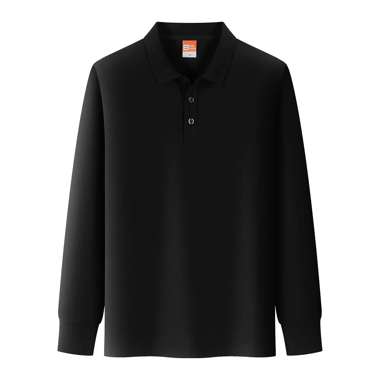 Yellow Long Sleeve Polo T-Shirt with Button Front - Image 6