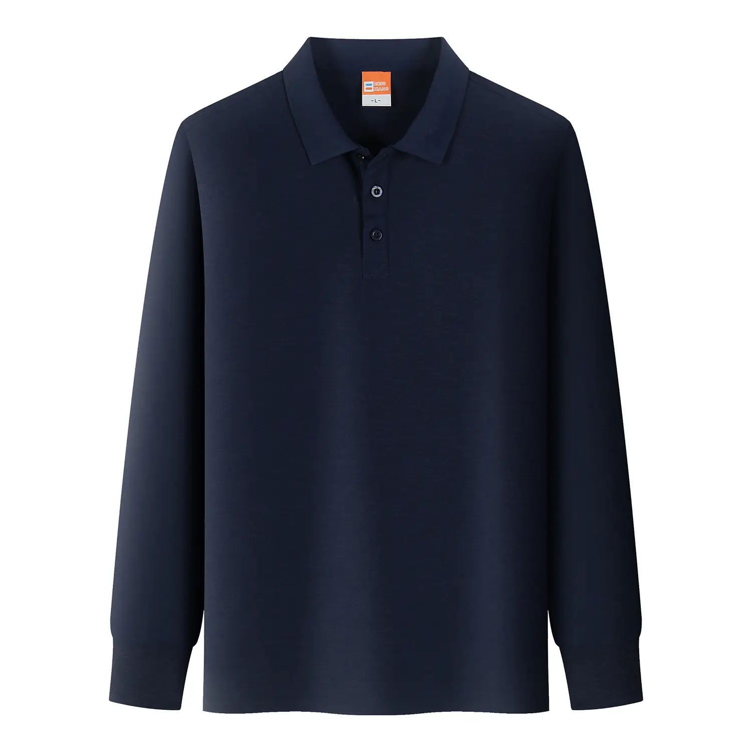 Yellow Long Sleeve Polo T-Shirt with Button Front - Image 8