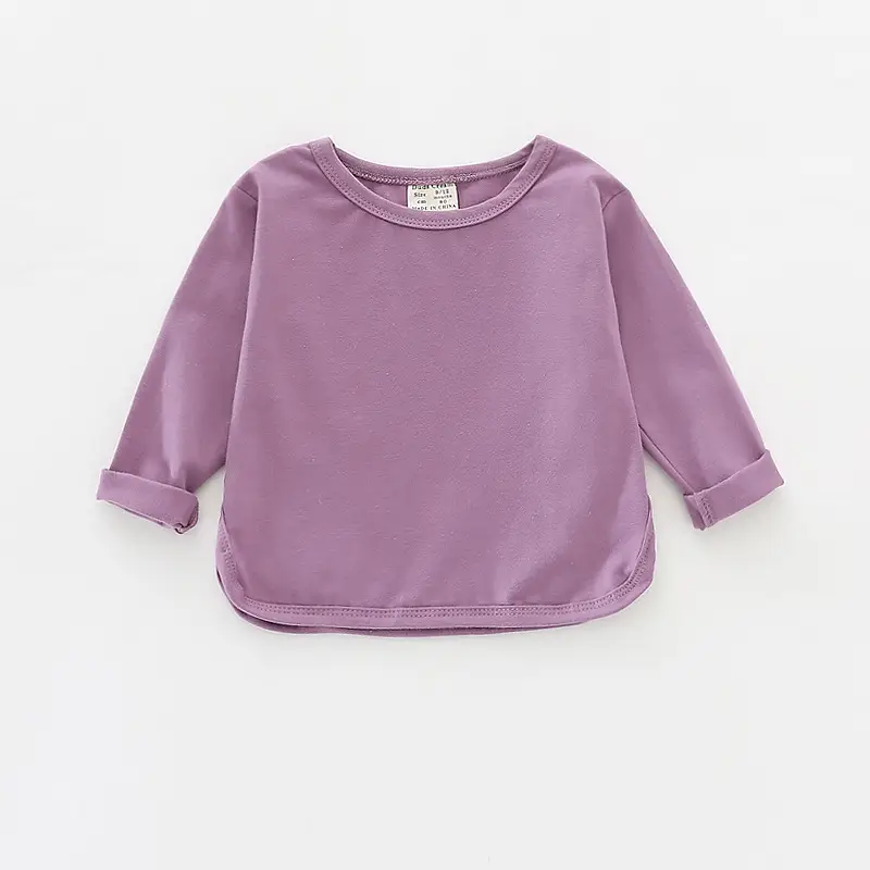 Girls Purple Long Sleeve Cotton T-Shirt - Image 6