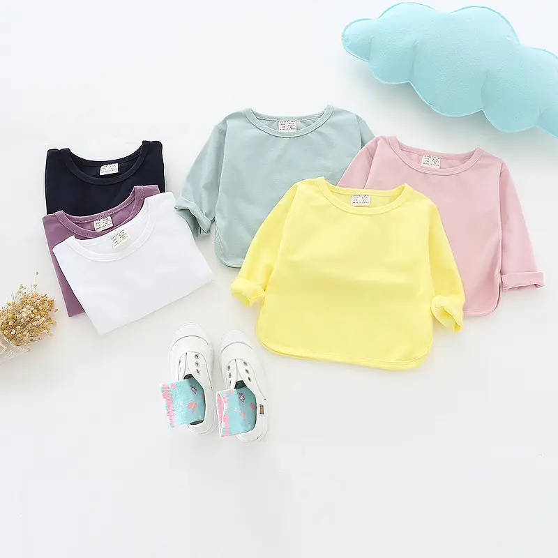 Girls Purple Long Sleeve Cotton T-Shirt — feature 15