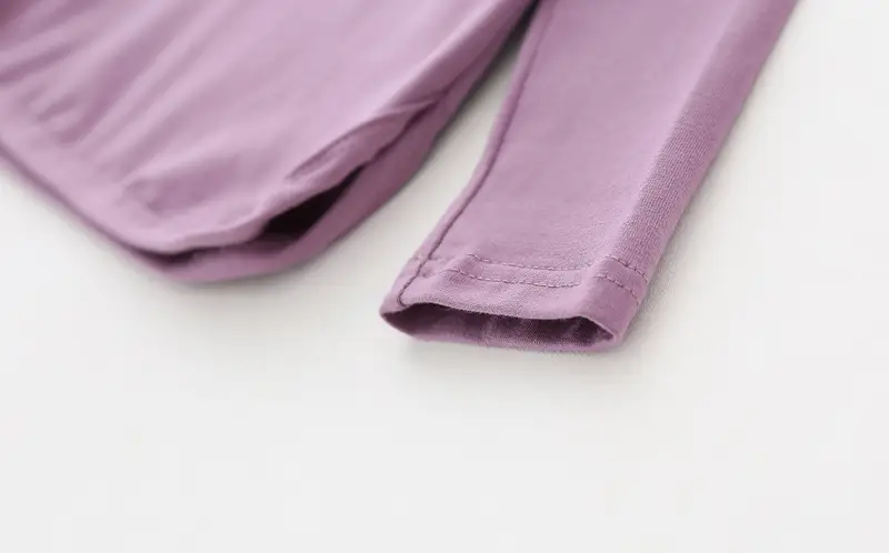 Girls Purple Long Sleeve Cotton T-Shirt — feature 38