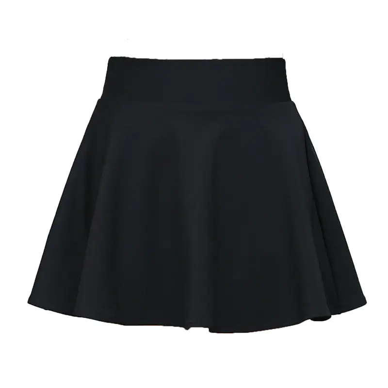 Women's Black Pleated A-Line Skirt with High Waist Design - Image 5