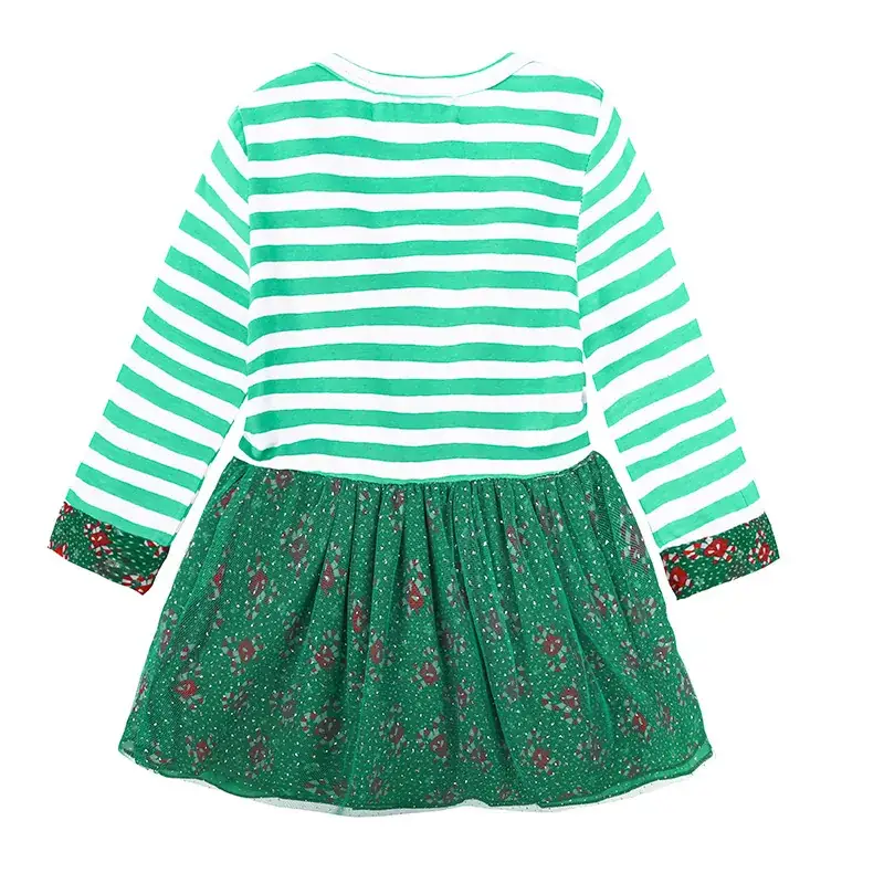 Girls Striped Green Skirt Dress for Girls