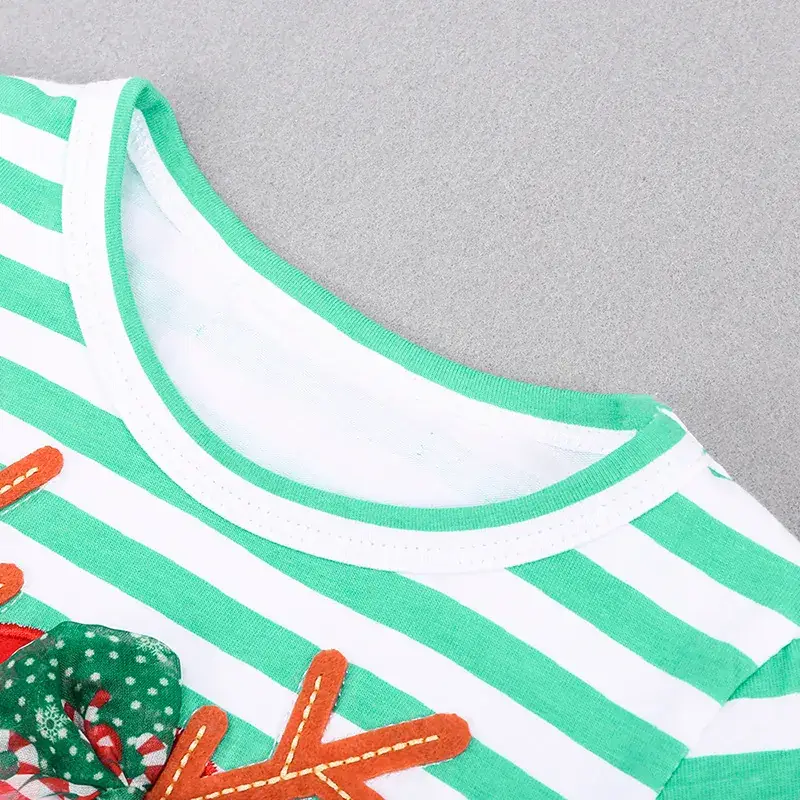 Girls Striped Green Skirt Dress for Girls