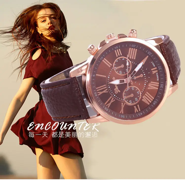 New Watch Women's Belt Watch Geneva Quartz Watch Belt Fashion Women's Watch Scale Men's Watch — feature 29