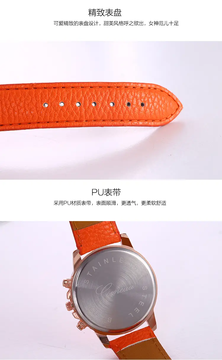 New Watch Women's Belt Watch Geneva Quartz Watch Belt Fashion Women's Watch Scale Men's Watch — feature 35