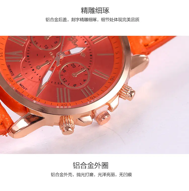New Watch Women's Belt Watch Geneva Quartz Watch Belt Fashion Women's Watch Scale Men's Watch — feature 36