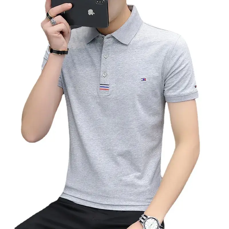 Men White Polo Shirt Short Sleeve Summer 2024 - Image 10