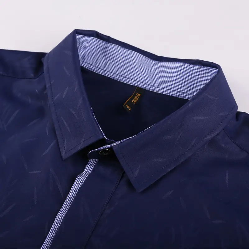 Bimeng Men's Blue Fatty Long-sleeved Shirt Extra Large - Image 4