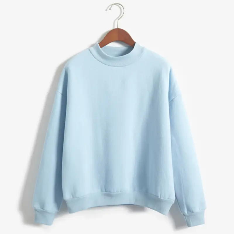 Women Green Velvet Turtleneck Sweatshirt Small - Image 8