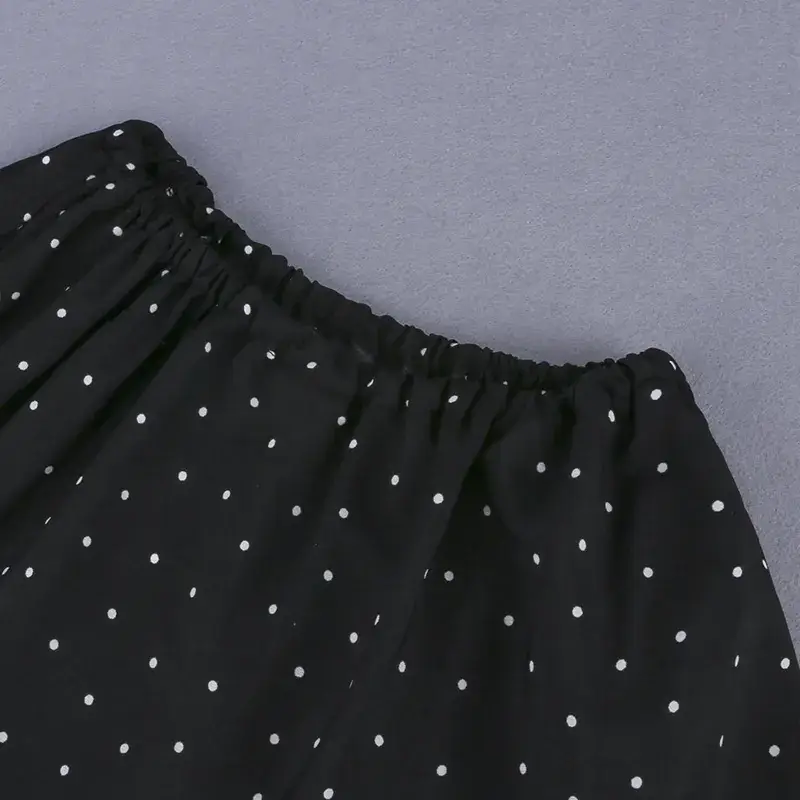 Black Polka Dot Summer Kids Denim Suit - Image 4