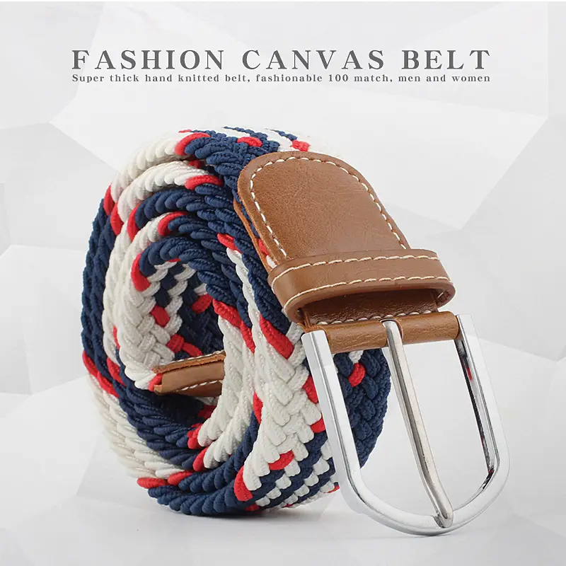 Elastic Woven Belt for Men Women Canvas Pin Buckle Wholesale - Image 41