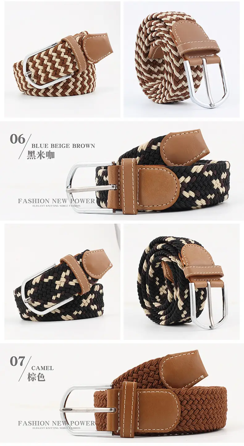Elastic Woven Belt for Men Women Canvas Pin Buckle Wholesale — feature 10