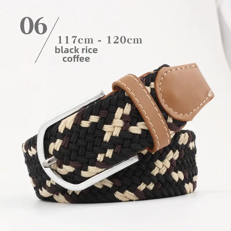 Elastic Woven Belt for Men Women Canvas Pin Buckle Wholesale - Image 11