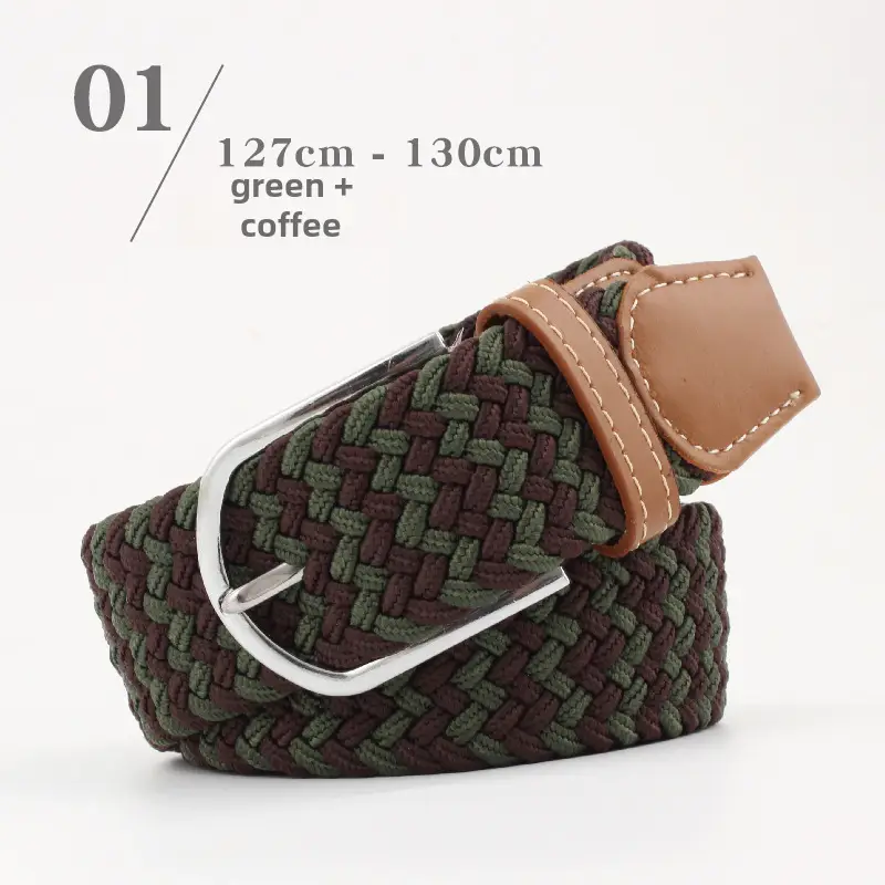 Elastic Woven Belt for Men Women Canvas Pin Buckle Wholesale - Image 2