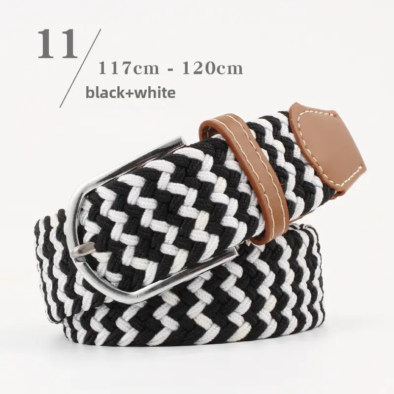 Elastic Woven Belt for Men Women Canvas Pin Buckle Wholesale - Image 21