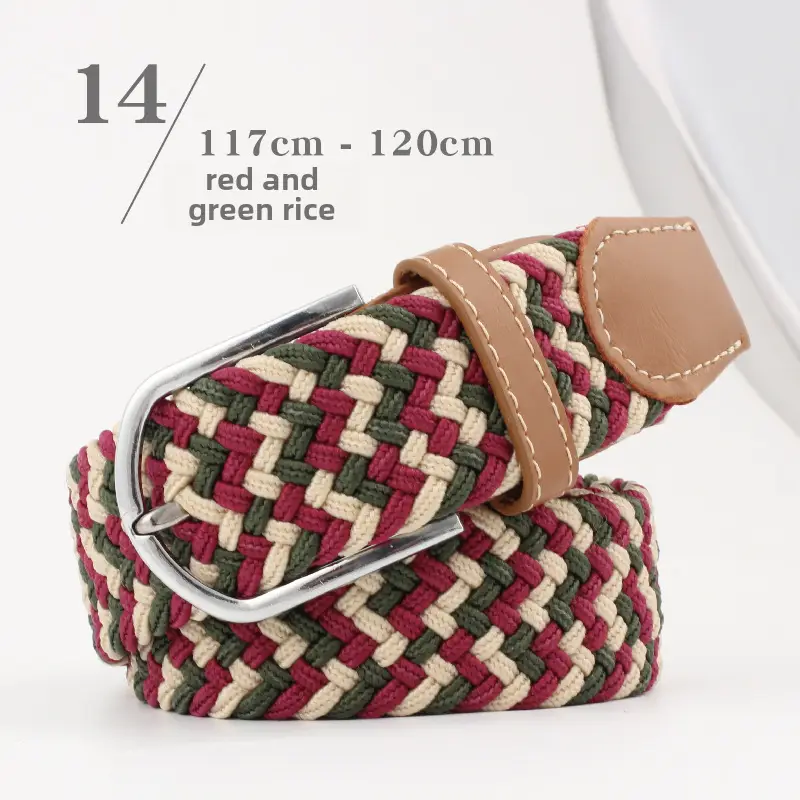 Elastic Woven Belt for Men Women Canvas Pin Buckle Wholesale - Image 27