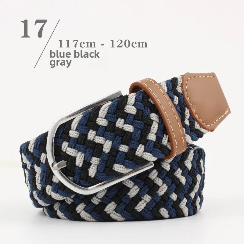Elastic Woven Belt for Men Women Canvas Pin Buckle Wholesale - Image 31