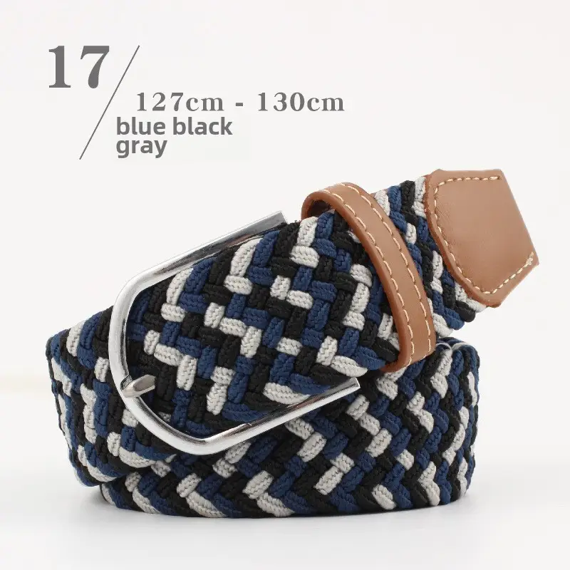 Elastic Woven Belt for Men Women Canvas Pin Buckle Wholesale - Image 32