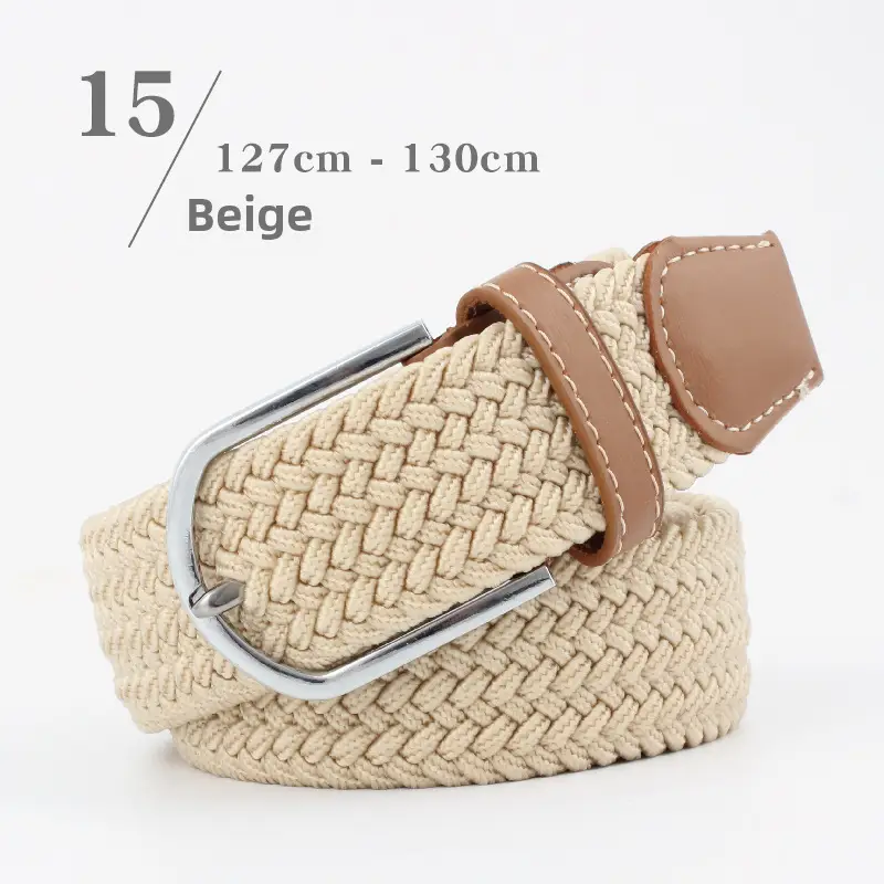 Elastic Woven Belt for Men Women Canvas Pin Buckle Wholesale - Image 38