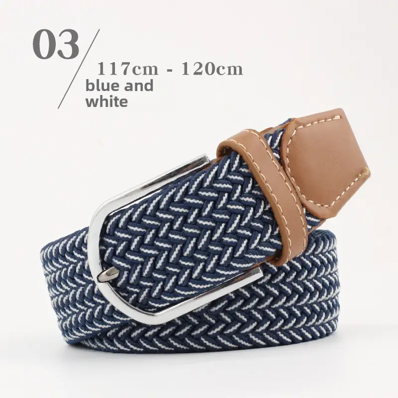 Elastic Woven Belt for Men Women Canvas Pin Buckle Wholesale - Image 5