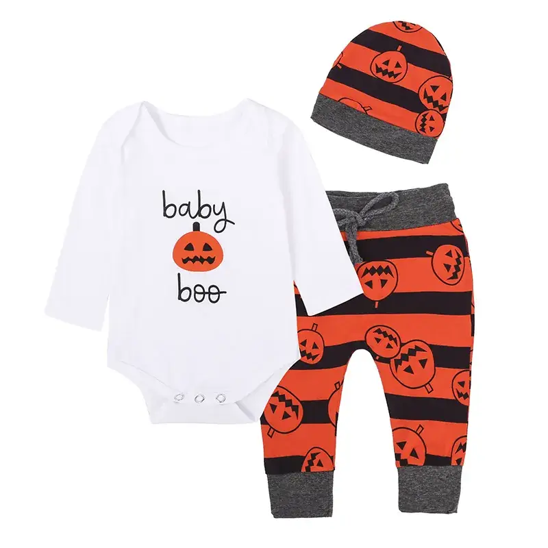 Halloween Pumpkin T-Shirt for Girls 4Pc Set - Image 7