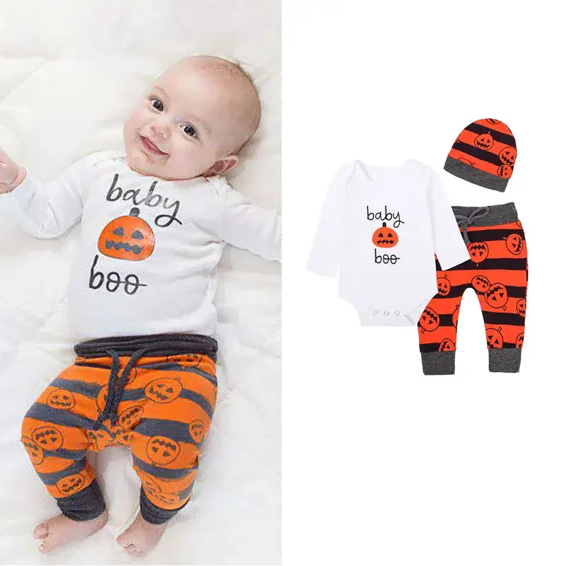 Halloween Pumpkin T-Shirt for Girls 4Pc Set - Image 2