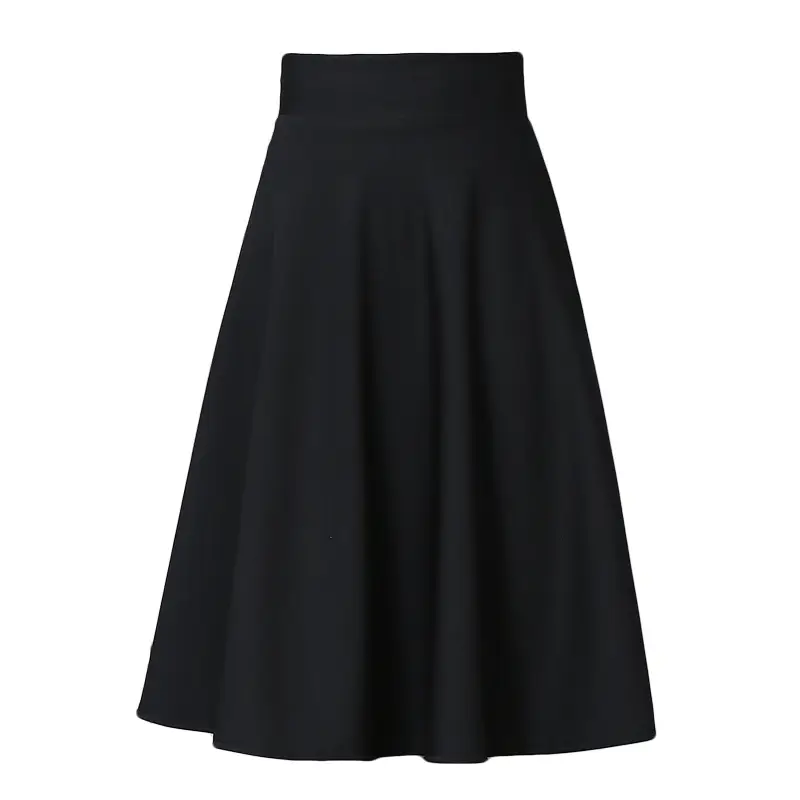 Black Square Dance Skirt A-Style Slim Fit