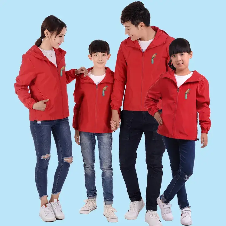 Men's Turquoise Hooded Windbreaker Jacket with Embroidery - Image 14