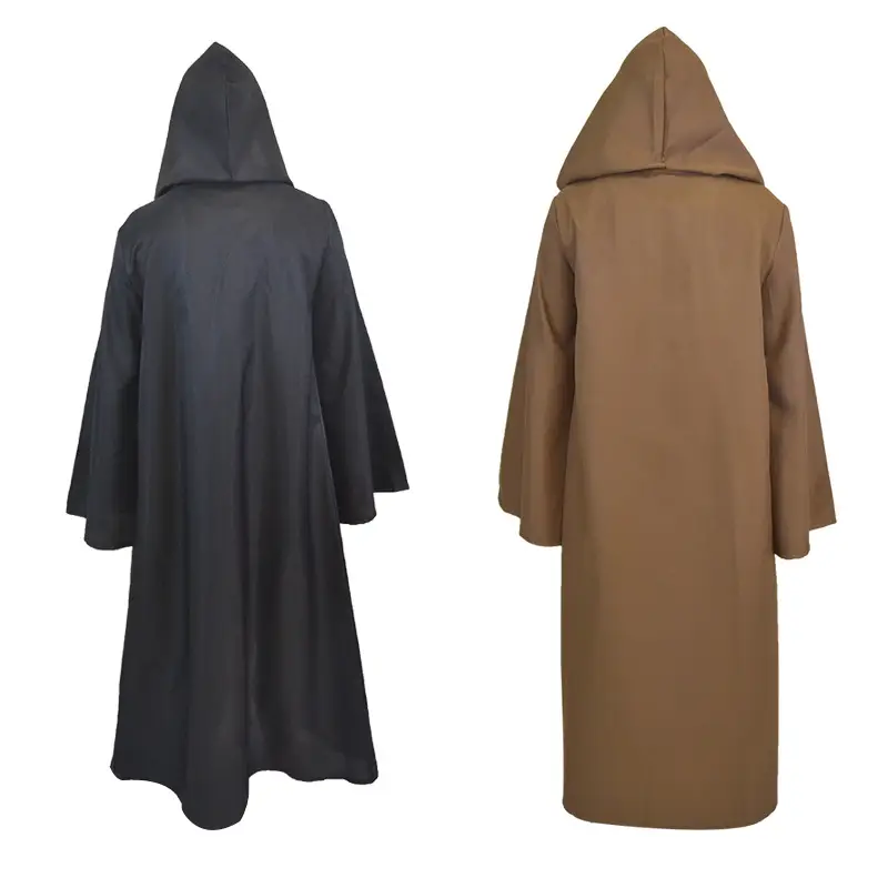 Halloween Robe Star Wars Jedi Knight Cloak Costume Brown - Image 10