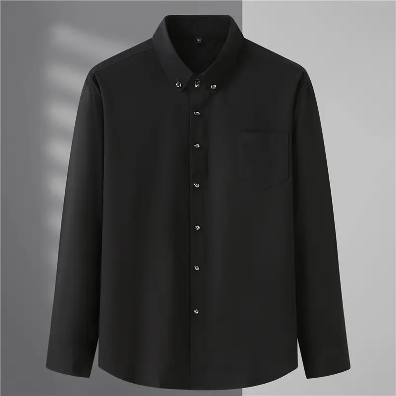 Men Navy Blue Fat Man Long Sleeve Shirt - Image 2