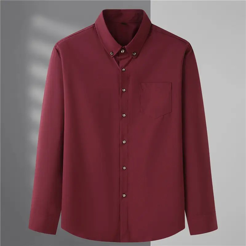 Men Navy Blue Fat Man Long Sleeve Shirt - Image 4