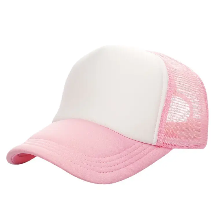Red Yellow Mesh Trucker Cap for Kids Travel