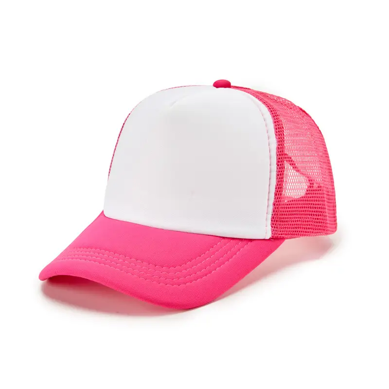 Red Yellow Mesh Trucker Cap for Kids Travel